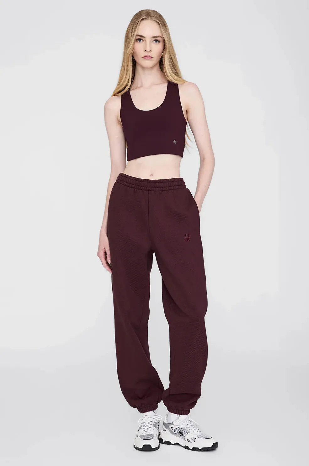 Anine Bing Karter Jogger - Dark Burgundy