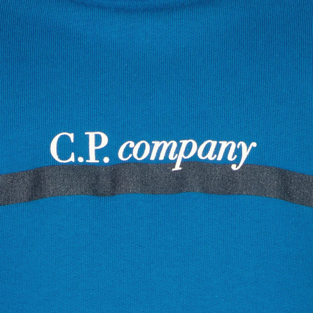 C.P. Junior Italic Stripe Logo Hoodie