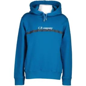 C.P. Junior Italic Stripe Logo Hoodie