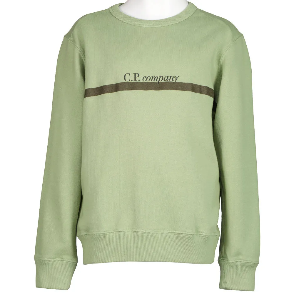 C.P. Junior Italic Stripe Logo Sweatshirt