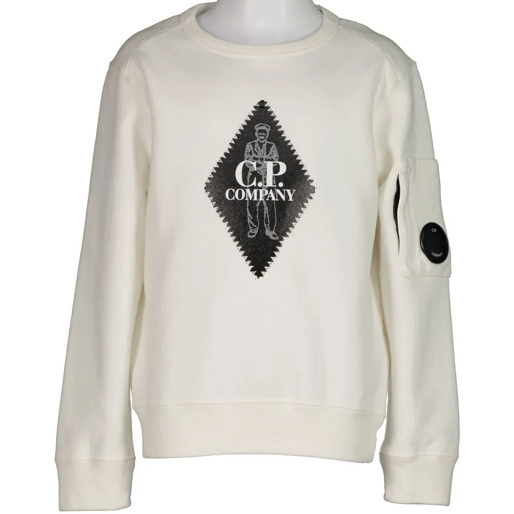 C.P. Junior Logo Print Lens Sweatshirt