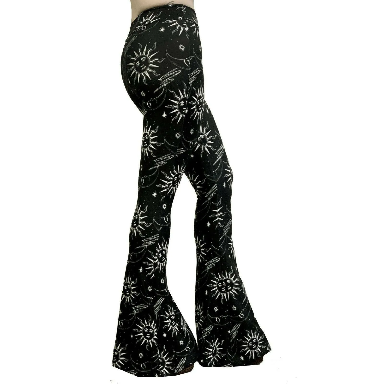 Hellz Bellz Celestial Sun And Moon Bell Bottom Flares