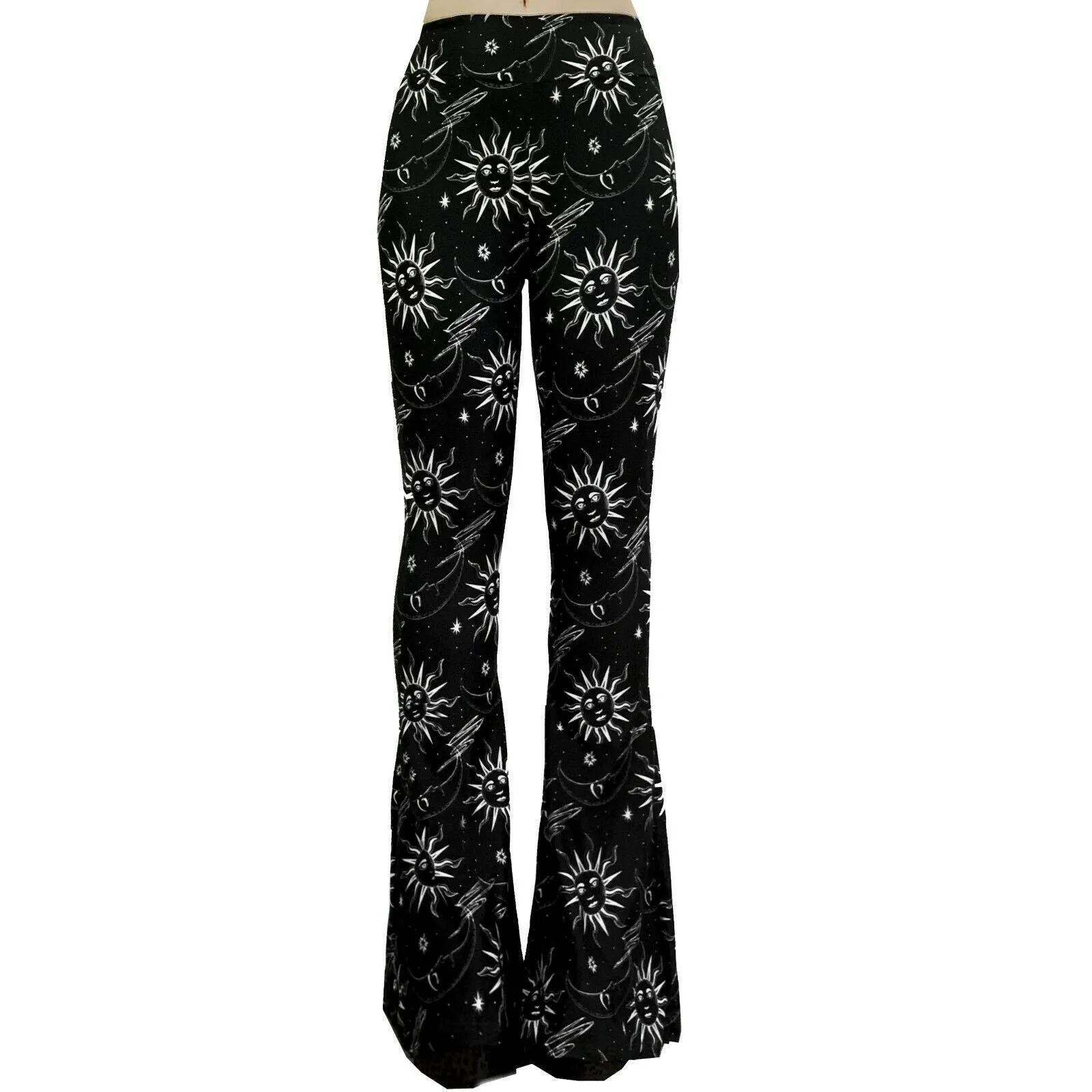 Hellz Bellz Celestial Sun And Moon Bell Bottom Flares