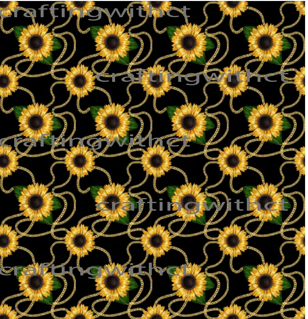 PV1 Sunflowers and Chains vinyl sheet
