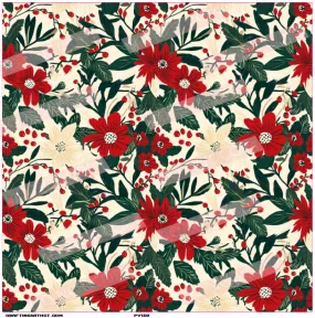 PV159 red and green floral sheet