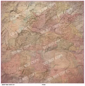 PV59 Vintage map 3 vinyl sheet