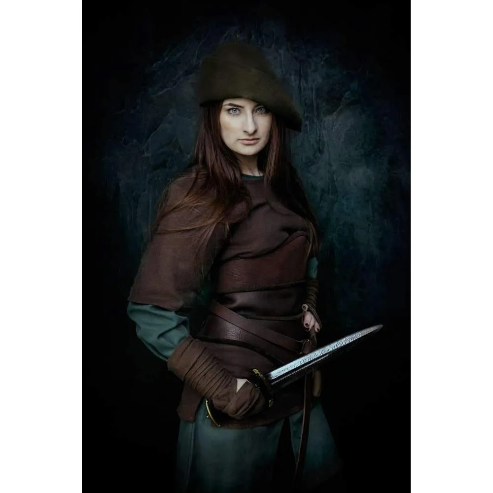 Scarlet leather bodice