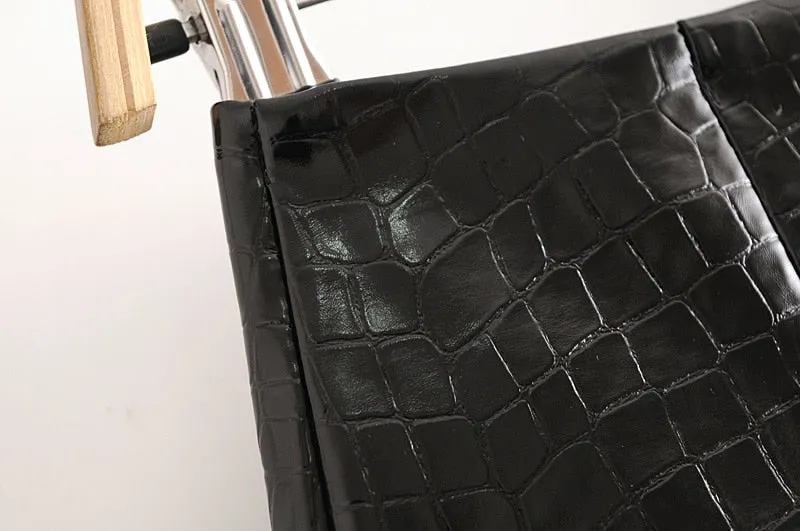 VEGAN CROCODILE LEATHER MINI SKIRT